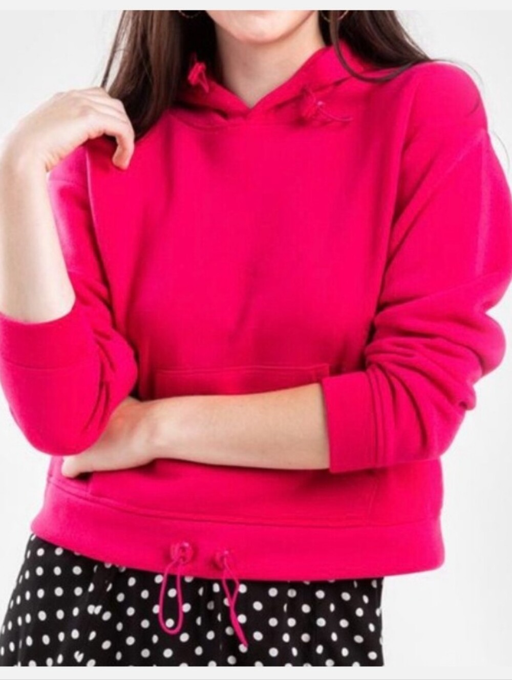 Francesca's Full Circle Cropped Hoodie